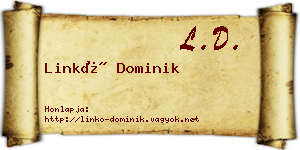 Linkó Dominik névjegykártya